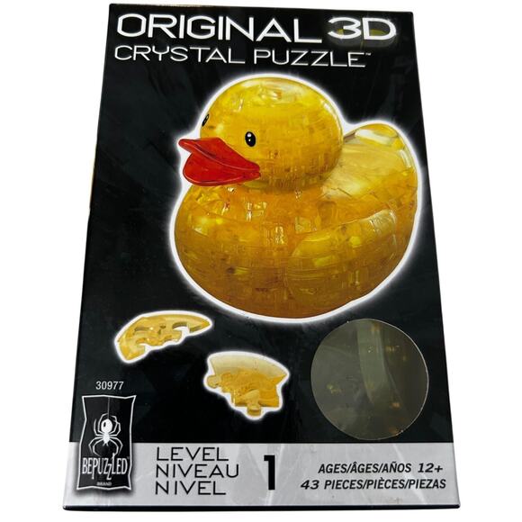 BePuzzled Yellow Duck Original 3D Crystal Puzzle Level 1 NEW - Picture 1 of 3